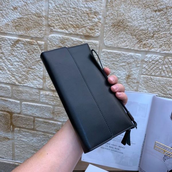 

men wallets long coin purse retro triple fold wallet leather credit card holders coin pouch money pocket bags handbags purses, Red;black