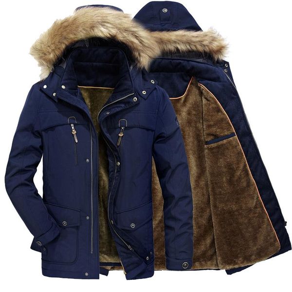 

2020 New Winter Men Warm Down Jacket Fashion Brand Thicken With Fur Hood Hat Men Outwear Coat Casual Thick Snow Jacket Outwear