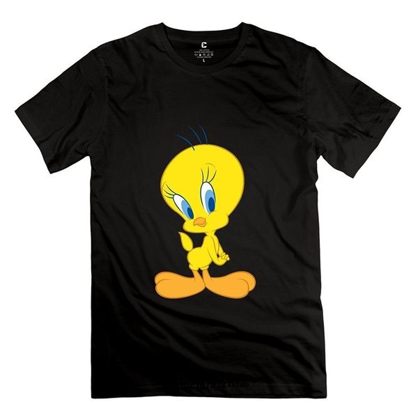 

мужчины футболки man looney tunes tweety bird ретро мультфильм популярные tee смешно тенниска новизны тенниска женщин