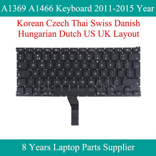 

for .3" lapa1369 a1466 korean czech thai swiss danish hungarian dutch keyboards 2011-2020 year replacement