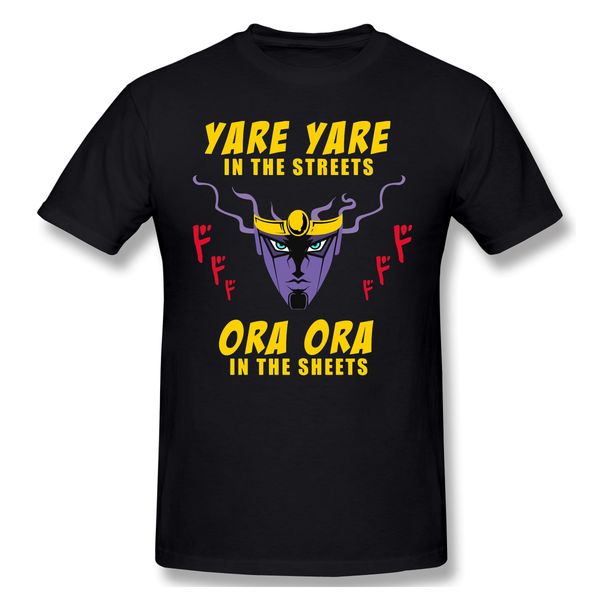 

2020 new arrival yare yare in the streets ofertas t-shirt 100% cotton jojo bizarre adventure crewneck tshirt