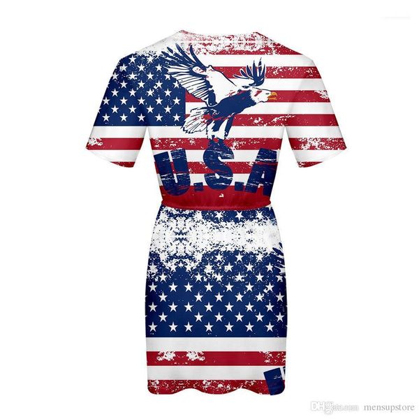 

dress formal dress american independence day women dress summer 3d printed flag of usa casual, White;black