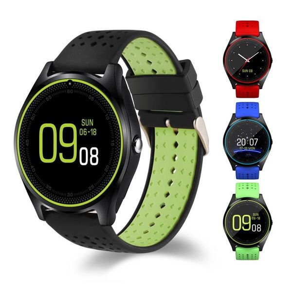 

v9 heart rate monitor smart watch support camera smartwatch sim card wristwatch for men women children wearable devices sport watch