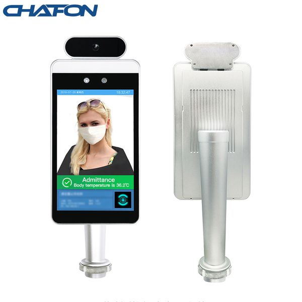 

16 different languages ip65 8 inch dynamic temperature measurement face recognition access control equipment