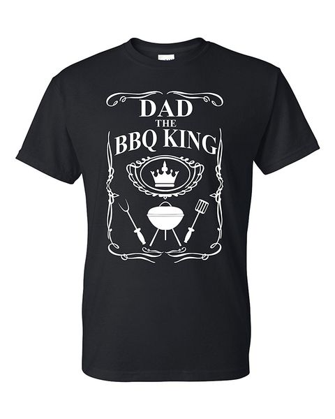 

2019 new summer men men 100% cotton cool dad the bbq king funny grilling create a shirt