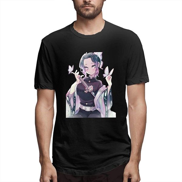 

wujianshan kimetsu нет yaiba demon slayer shinobu kocho классические мужские с коротким рукавом футболки футболки рубашки черный