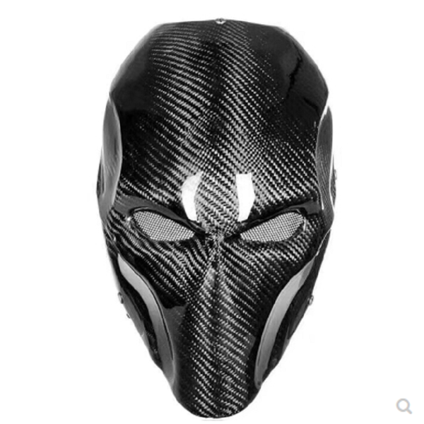 

halloween death mask carbon fiber mask, Black;gray