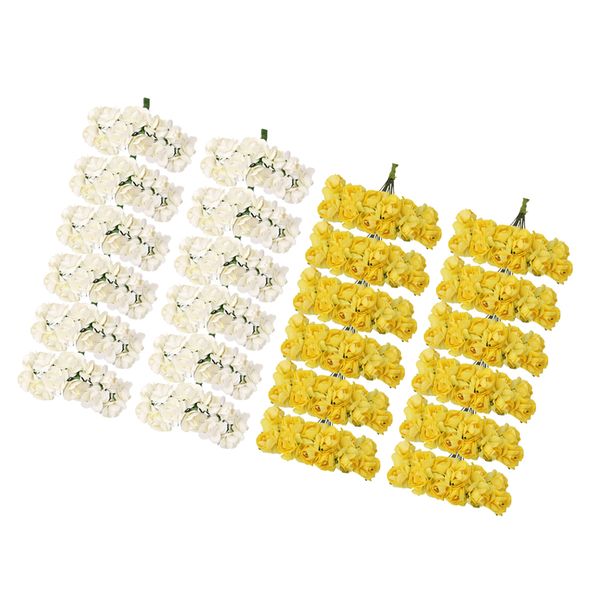 

288pcs artificial paper rose flower buds mini bouquet party decoration
