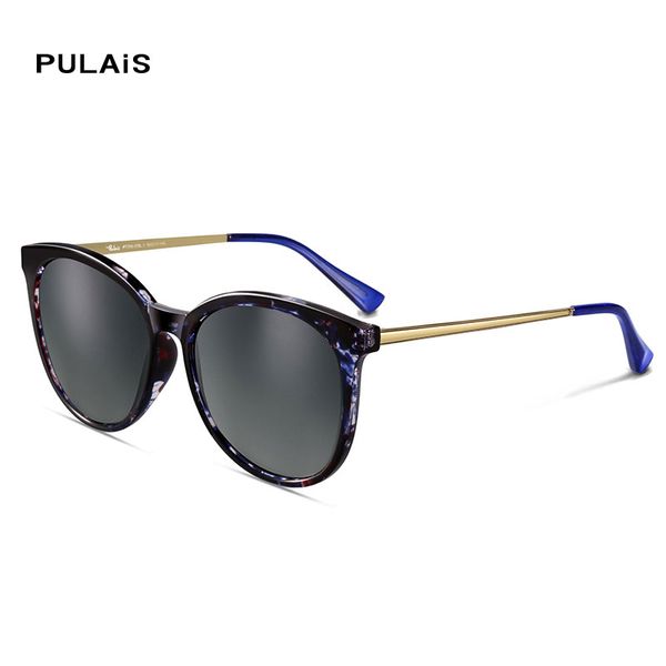 

PULAIS Cat eye Vintage Shades for Women Men Designer luxury Polarized Sunglasses 2020 Oversized sun glasses, White;black