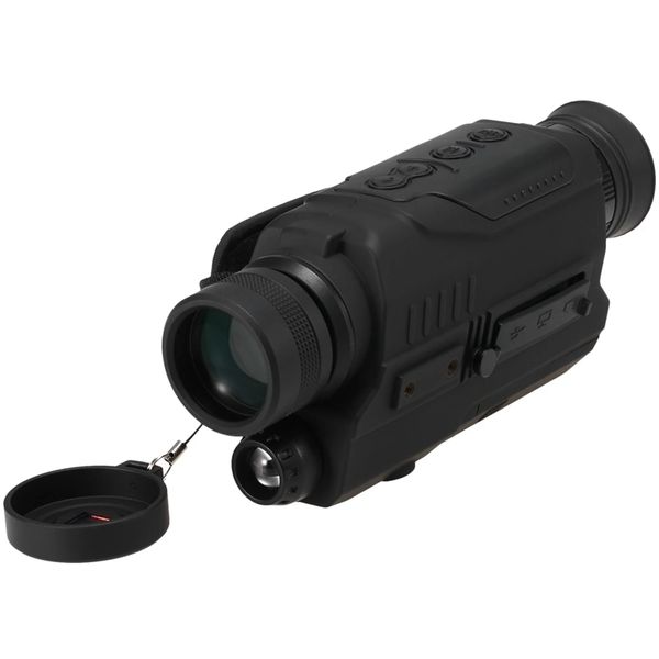 

night-vision monocular with 200m full dark distance camera video replay menu modes 8gb tf card 2x digital zoom water resistant i