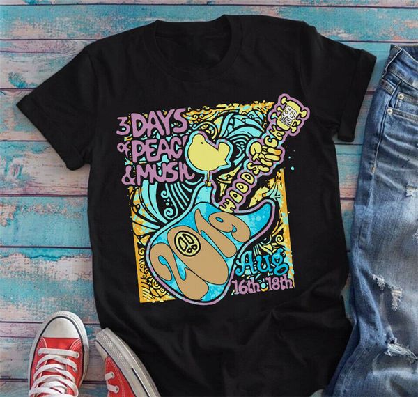 

вудсток 3 days of music peace t shirt высокое качество футболочку
