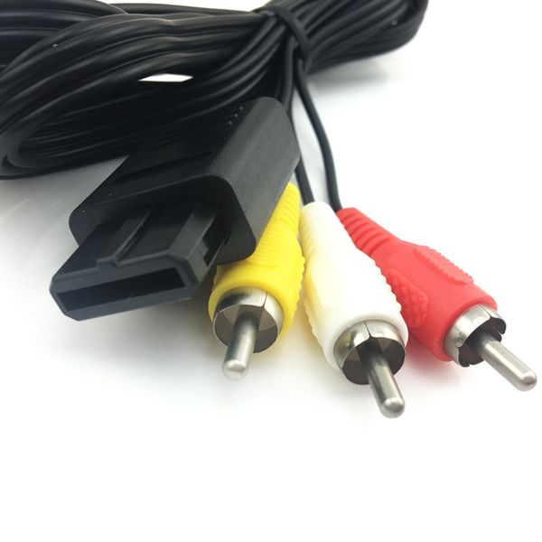 

180cm 6ft av tv rca video cord cable for game cube/for snes gamecube/for nintendo for n64 64