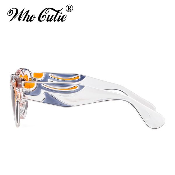 

who cutie thick cat eye sunglasses women brand designer unique pattern frame retro vintage cateye sun glasses shades om720 b5ee, White;black