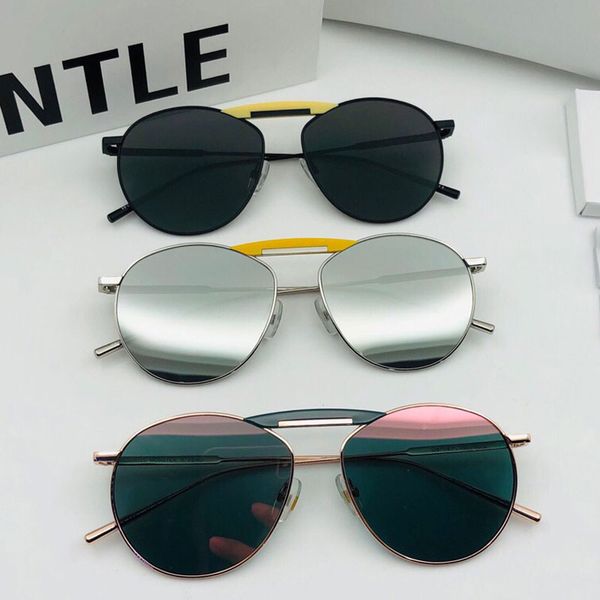 

sunglasses korea brand designer gentle no2 vintage pilot uv400 sun glasses women men with original case, White;black