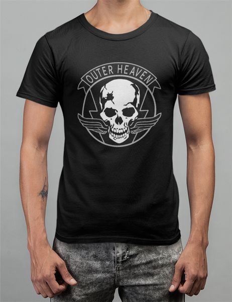 

new outer heaven logo black men's t-shirt size s-3xl colorful tee shirt