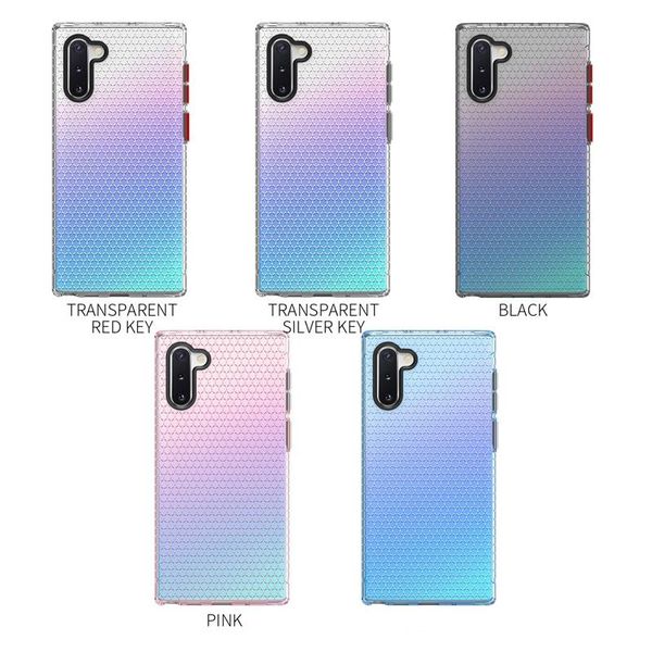 

ultra slim phone case for samsung note 10 honeycomb pattern ultra thin shockproof electroplating button cover case