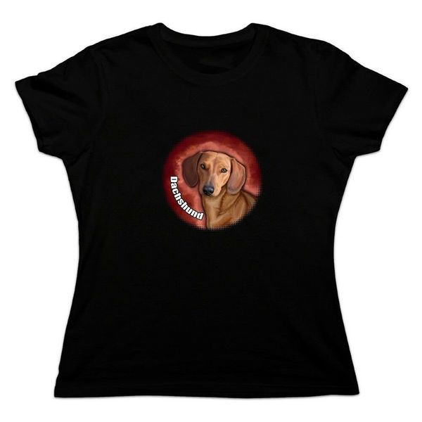 

dachshund wiener dog pet women's novelty t-shirt casual printing tee shirt