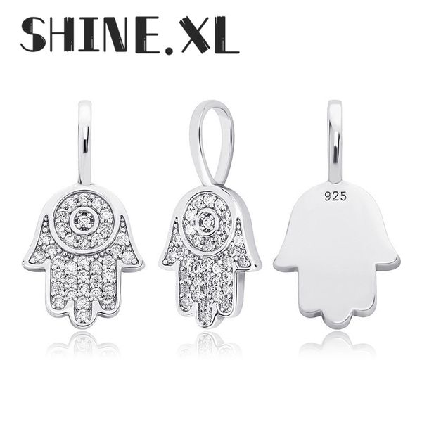 

925 sterling silver pendant necklace with rope chain hip hop iced out chain for men women