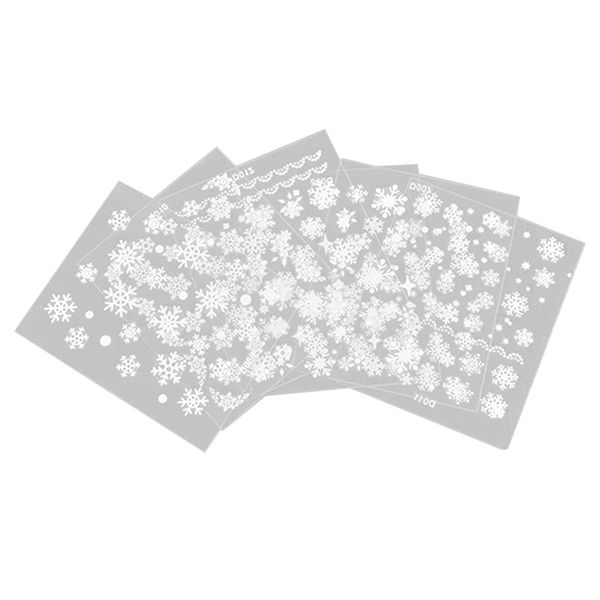 

nail art decorations fashion 6 sheets snowflake 3d stickers decal tip diy decoration, Silver;gold