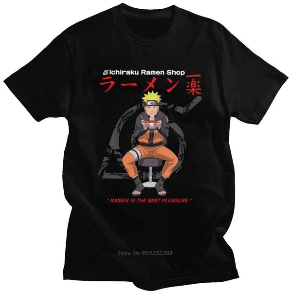 

наруто футболка мужчины взрослый unisex ichiraku ramen shop tshirt хлопок o- tee топы с коротким рукавом аниме harajuku tshirt
