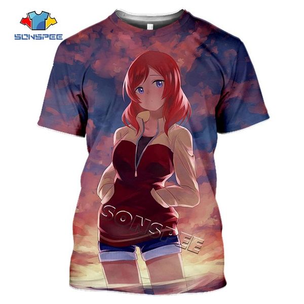 

men anime loli girl love live 3d print shirts graphic horror funny men clothing