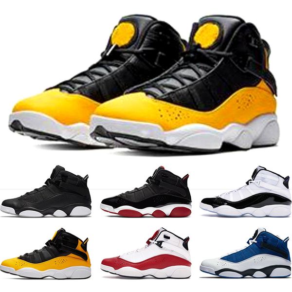 

6 6s six rings mens basketball shoes bred concord matte silver taxi white university red men trainers sports sneakers size 40-47 wholesale