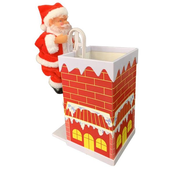 

electric ladder santa christmas figurine christmas pendant plush doll toy decor 448a