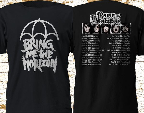 

bring me the horizon tour concert t-shirt hard rock black size s to 3xl style vintage tees short sleeve funny tee t shirt