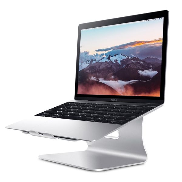 

aluminum alloy lapstand for macbook pro base notebook holder tablet bracket lapcooling riser desk lapbracket