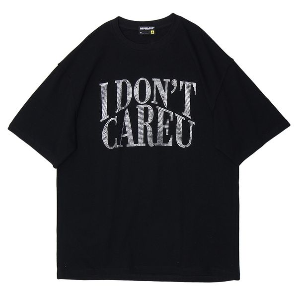 

e-baihui 2020 european and american black and gray solid color t-shirt, boys fashion brand hip-hop loose short sleeves t73, White;black