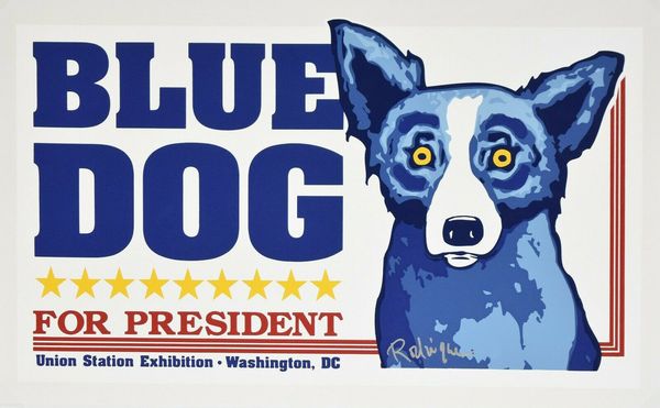 

george rodrigue blue dog union station home decor handpainted &hd print oil painting on canvas wall art canvas pictures 200910