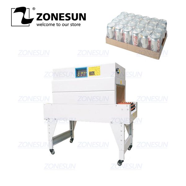 

zonesun heat shrink film wrapping machine packaging cosmetics book cd cookie card packing machine