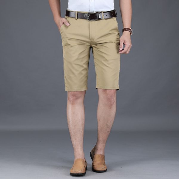 

summer tencel men's shorts and trousers and trousers casual shorts middle-aged loose suit 5-quarter pants dad business ice silk medium, Blue