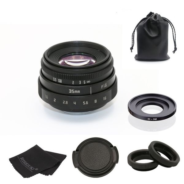 

35mm f1.6 c mount cctv camera lens ii c mount to n1adapter ring for nikon1