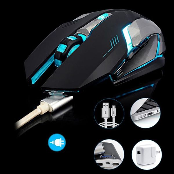 

авто спящий регулируемое dpi gaming эргономичный компьютера usb аккумуляторная бесшумный optical 6 кнопки 2,4 ггц беспроводная мышь