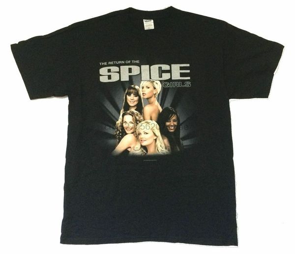 

spice girls glitter logo 2007 2008 world tour black t shirt new official