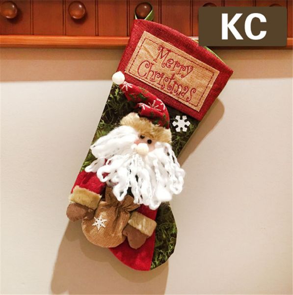 

christmas hanging socks cute candy gift bag snowman santa claus deer bear christmas stocking for christmas tree decor pendant xmas stockings