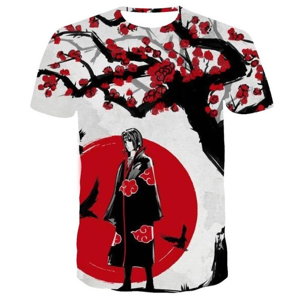 

wholesale new japan anime naruto uchiha sasuke itachi boy leisure 3d print shirts hentai graphic comics men clothing