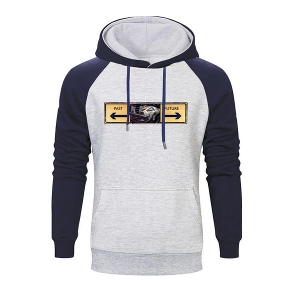 

back to the future hoodie men fashion movie series mens sweatshirts hoodie mens casual sportswear winter harajuku streetwear, Black