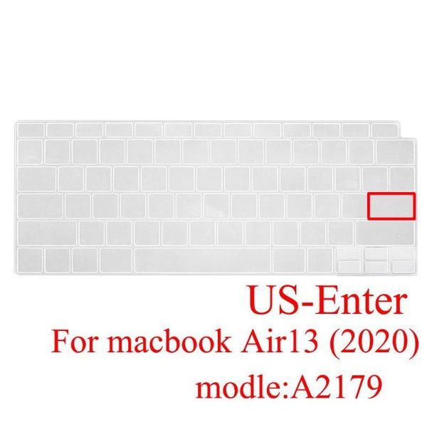

russian lapkeyboard cover for 2020 protective film new air13.3 a2179 silicone keyboard cover spanish korea