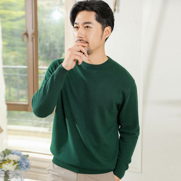 

men's sweaters sweater round neck pullover autumn winter casual large size loose bottoming shirt solid color, White;black