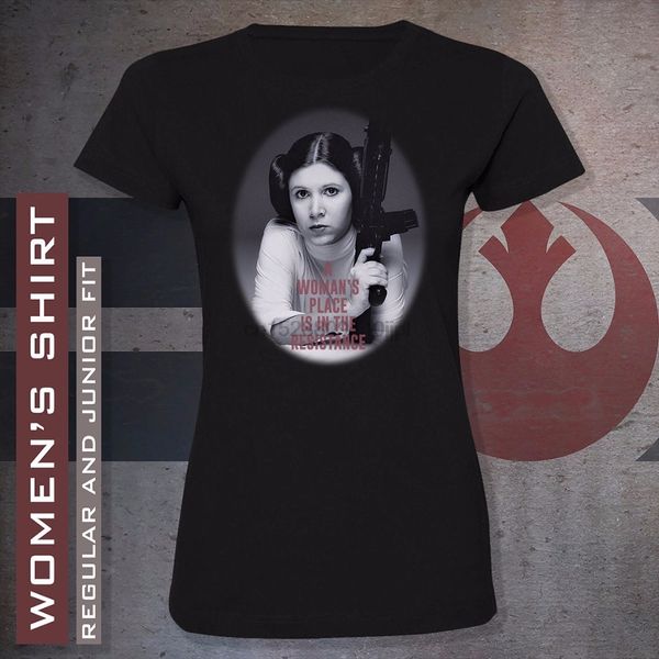 

2019 a woman place is in the resistance women t-shirt princess leia tee shirt