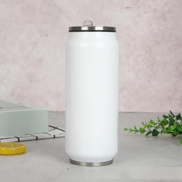 

500ml cola can bottle water cups tumblers stainless steel outdoor 2 layer vacuum insulated mug cups sith straw lids 0023home