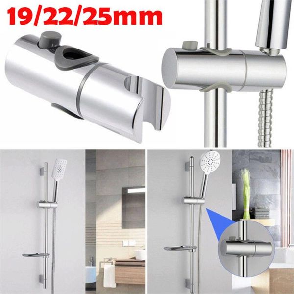 

adjustable universal 19 to 25mm chrome shower rail head slider holder bracket