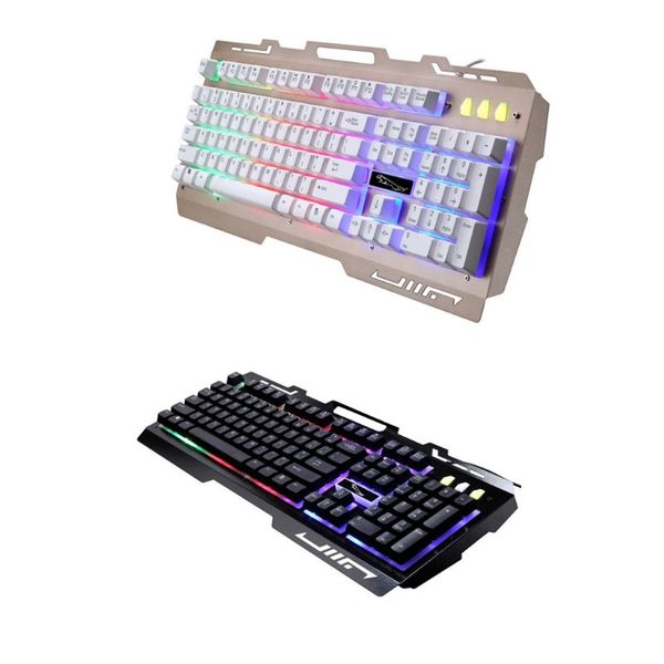 

wired usb rgb gaming keyboard colorful led backlit computer gaming keyboad