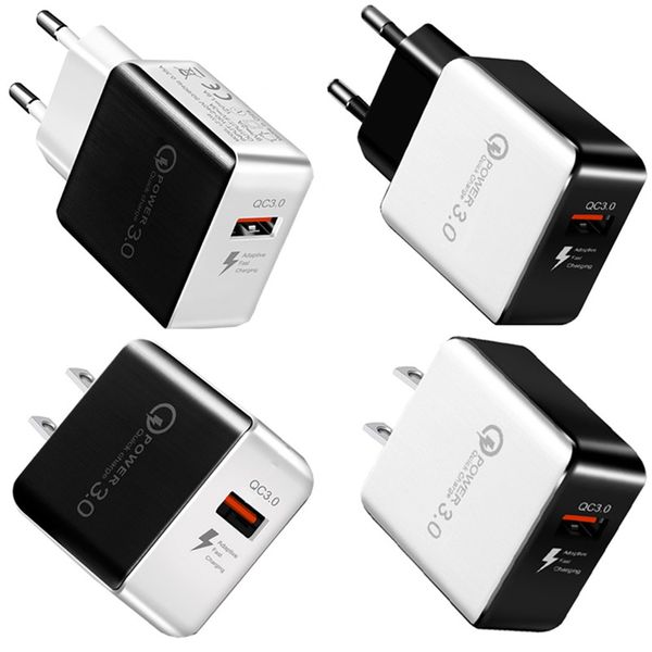 

quick charge eu us ac home wall charger 5v 3a qc3.0 power adapters for iphone 7 8 x samsung huawei android phone pc