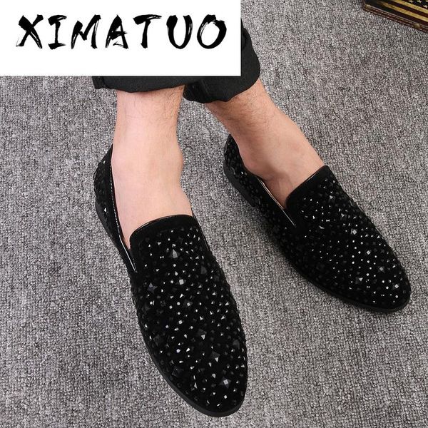 

men head embroidery black leather loafers flats new trendy men's casual shoes mocassin homme
