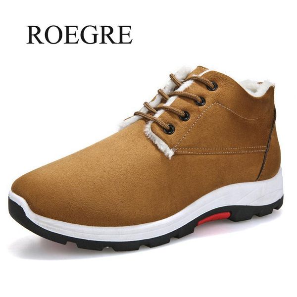 

2020 new men boots winter with fur 2020 keep warm snow boots men winter work shoes footwear fashion rubber ankle shoes, Black
