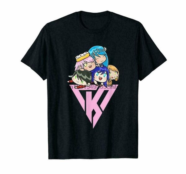

gacha life funneh krew gacha video game moe muu black t-shirt s-5xl birthday