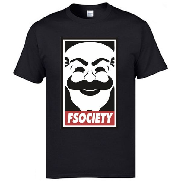 

discount men t shirts fsociety mr robot poster tshirt short sleeve personalized t-shirt summer new arrival brand clothing shirt